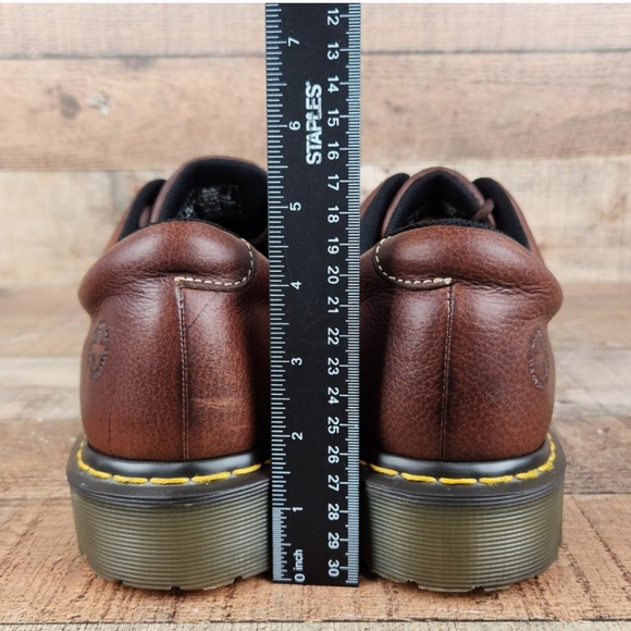 Dr Martens Boston Men Sz 13 M Air Wair Brown Leather Oxford Shoes Low Classic - Picture 8 of 9